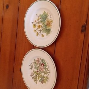 Two wild flower Tiffany and company plates